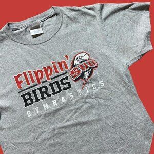 Y2k college t shirt FLIPPIN’ BIRDS